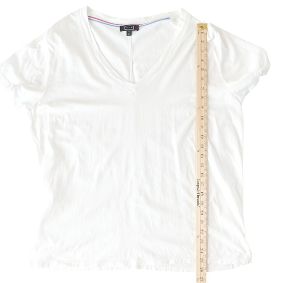 AYR White V-Neck Pima Cotton Tee | Made in Peru | Size XL - Picture 4 of 8